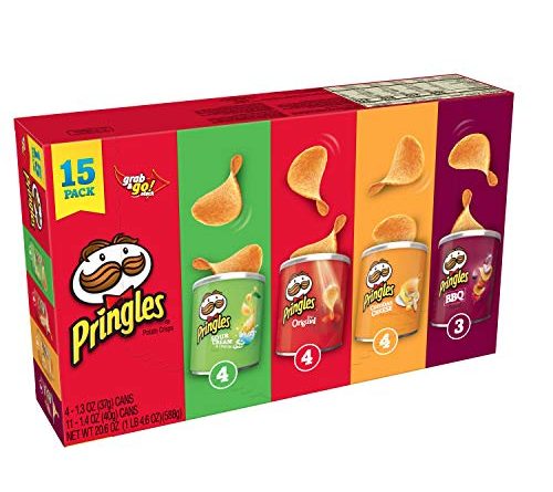 Pringles Potato Crisps Chips, Flavored Variety Pack, Original, Cheddar ...